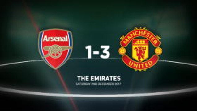 Arsenal 1-3 Manchester United in words and numbers