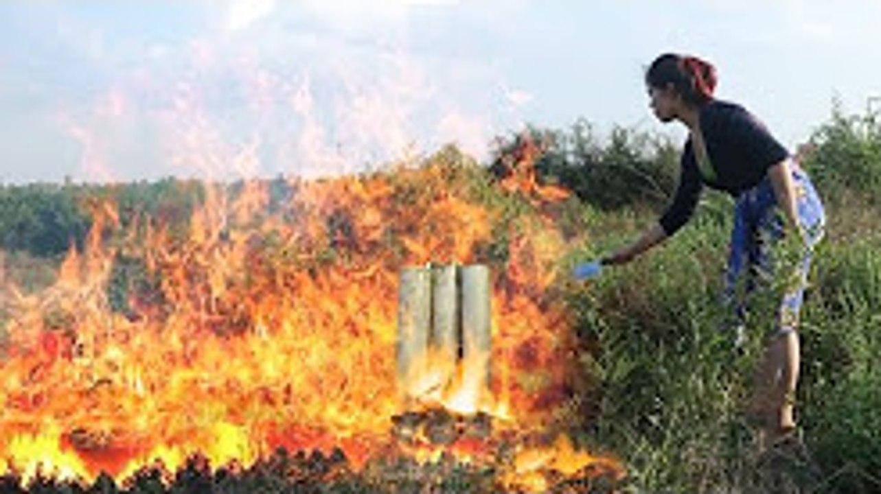 Amazing Ever!!! Beautiful Girl Using Bamboo Grilled Fish Recipe in my Village _ VILLAGE FOOD FACTORY