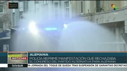 Reprimen protestas contra el partido Alternativa para Alemania