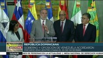 Gobierno y oposición venezolana avanzan en diálogos de paz de RD