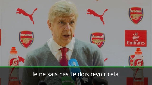 15e j. - Wenger voit une différence de niveau entre les arbitres anglais et les autres