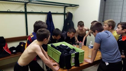 Petit chant après la victoire des U13 B