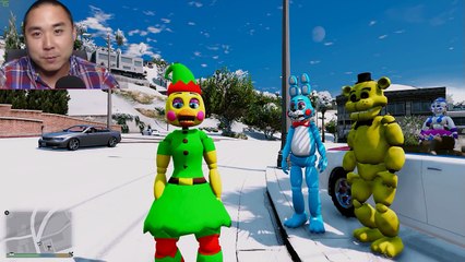 NEW RUDOLPH FOXY RED NOSED REINDEER ANIMATRONIC! (GTA 5 Mods For Kids FNAF RedHatter)