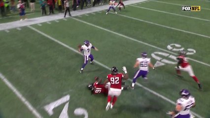 Diggs finds open real estate during route and hauls in 19-yard catch