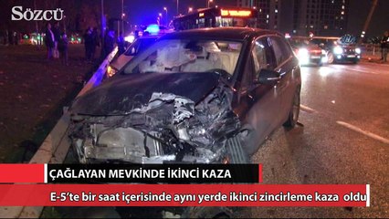 Çağlayan mevkinde bir saat içerisinde ikinci zincirleme kaza