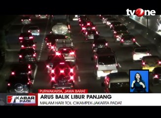 Kepadatan Arus Balik Libur Panjang di Tol Cikampek