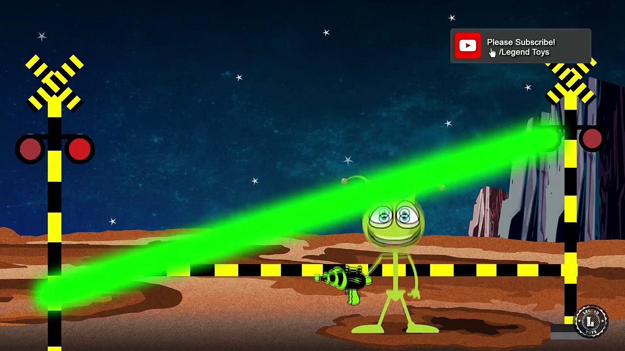 踏切 アニメーション ❤ UFO から電車があらわれたよ エイリアン 系 新幹線 こまち ★ 歌のアニメーション こども向けの歌 赤ちゃん 泣き止む おもちゃ railway crossing ufo-Tcc5xAdlA40