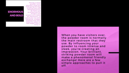 QUICK NICKS FOR CREATING A STYLISH POWDER ROOM