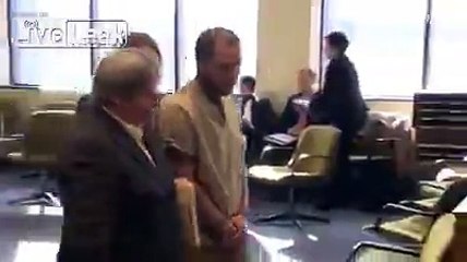 Convicted child molester gets attacked by fellow prisoner in courtroom