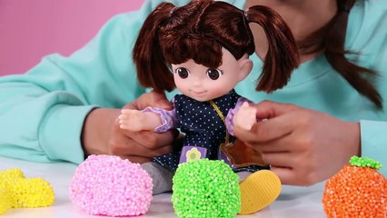 액체괴물로 알록달록 색깔 폼클레이 만들기 놀이 DIY 지니