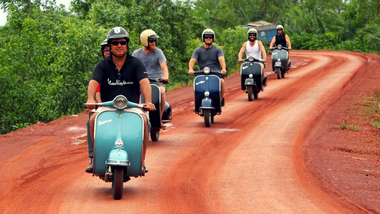 Glimpse of the Mekong - Vietnam Vespa Adventures.