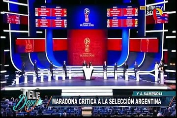 Diego Maradona critica a Sampaoli en pleno sorteo del mundial