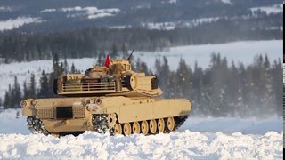 US and Norwegian tanks firing in Norway
