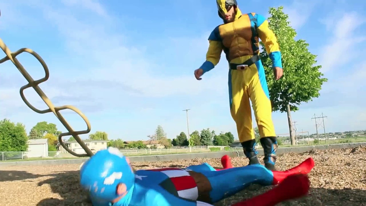Wolverine vs Captain America - Real Life! Superhero Battle | Superheroes | Spiderman | Superman | Frozen Elsa | Joker