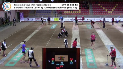 Troisième tour, tir rapide en double, Club Elite Féminin, J1 play-off, Saint-Vulbas contre Bièvre Isère, décembre 2017
