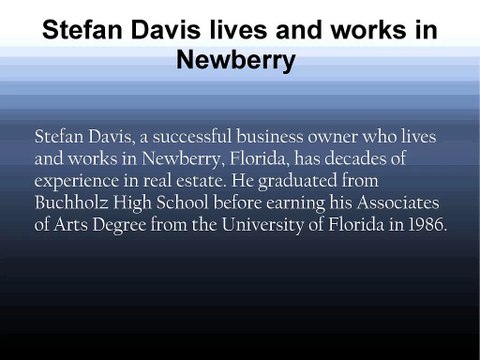 Stefan Davis Newberry, Florida maintains Contractor Licenses in Alabama