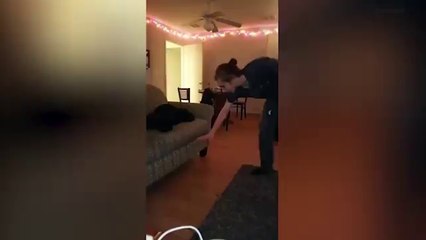 Viral video shows US girl stepping over an invisible box