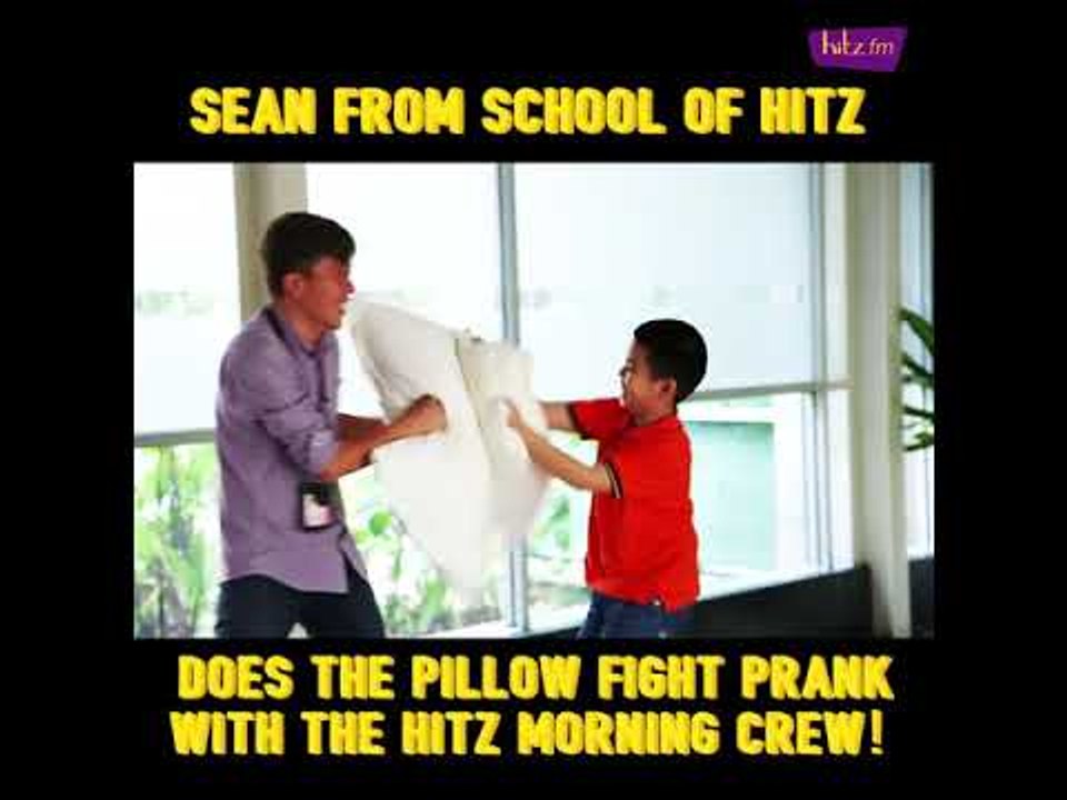 SEAN SCHOOL OF HITZ PILLOW FIGHT PRANK!