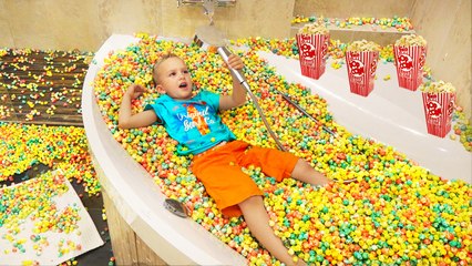 Funny Baby Colored Popcorn Bath - Family Fun Lot of Candy for Children