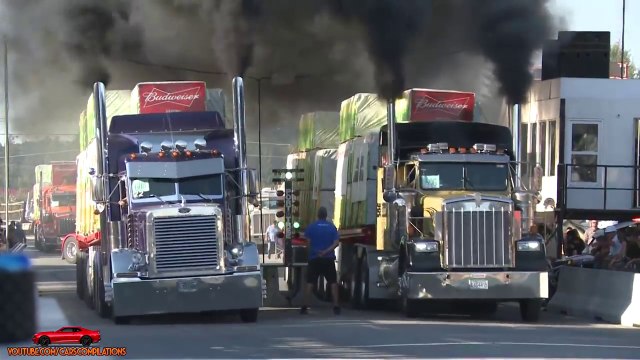Course de vitesse.. de camions dragsters !!