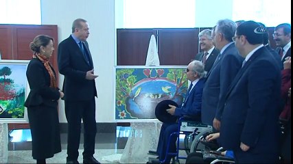 Cumhurbaşkanı Erdoğan, Görme Engelli Ressamın Sergisini Gezdi