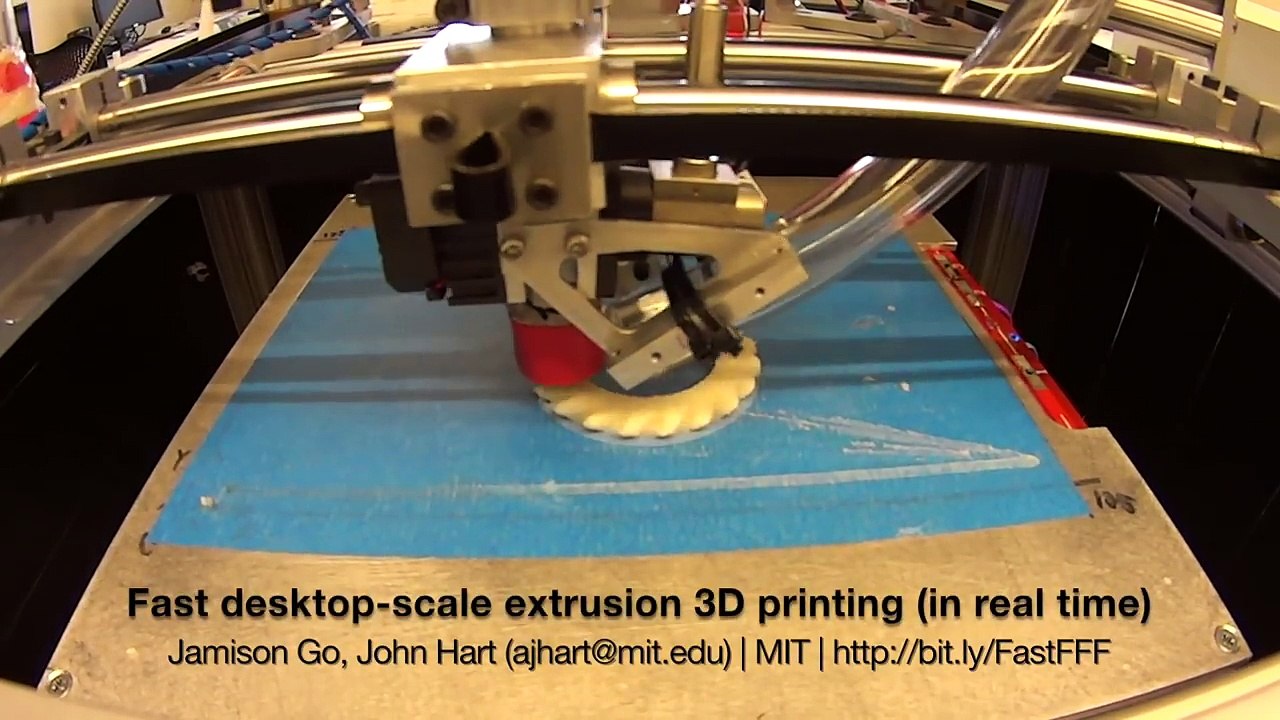 Fast desktop-scale extrusion 3D printing