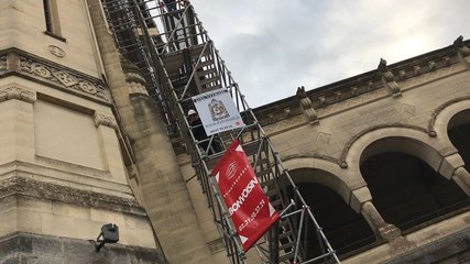 Restauration de vitraux à la basilique...
