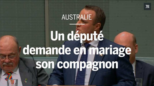 Un député australien demande en mariage son compagnon