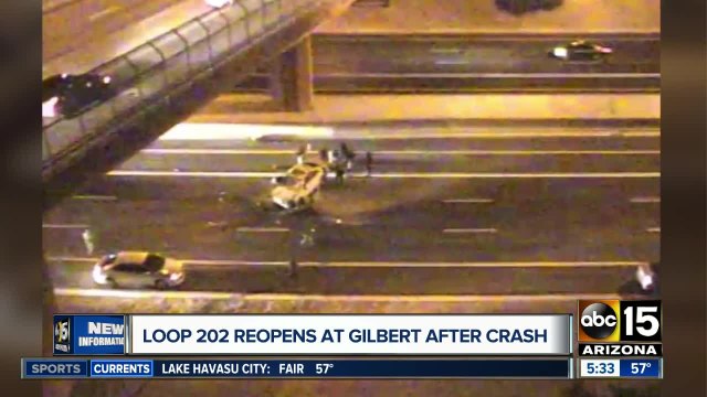 DPS: Deadly crash closes Loop 202 EB at Gilbert Road