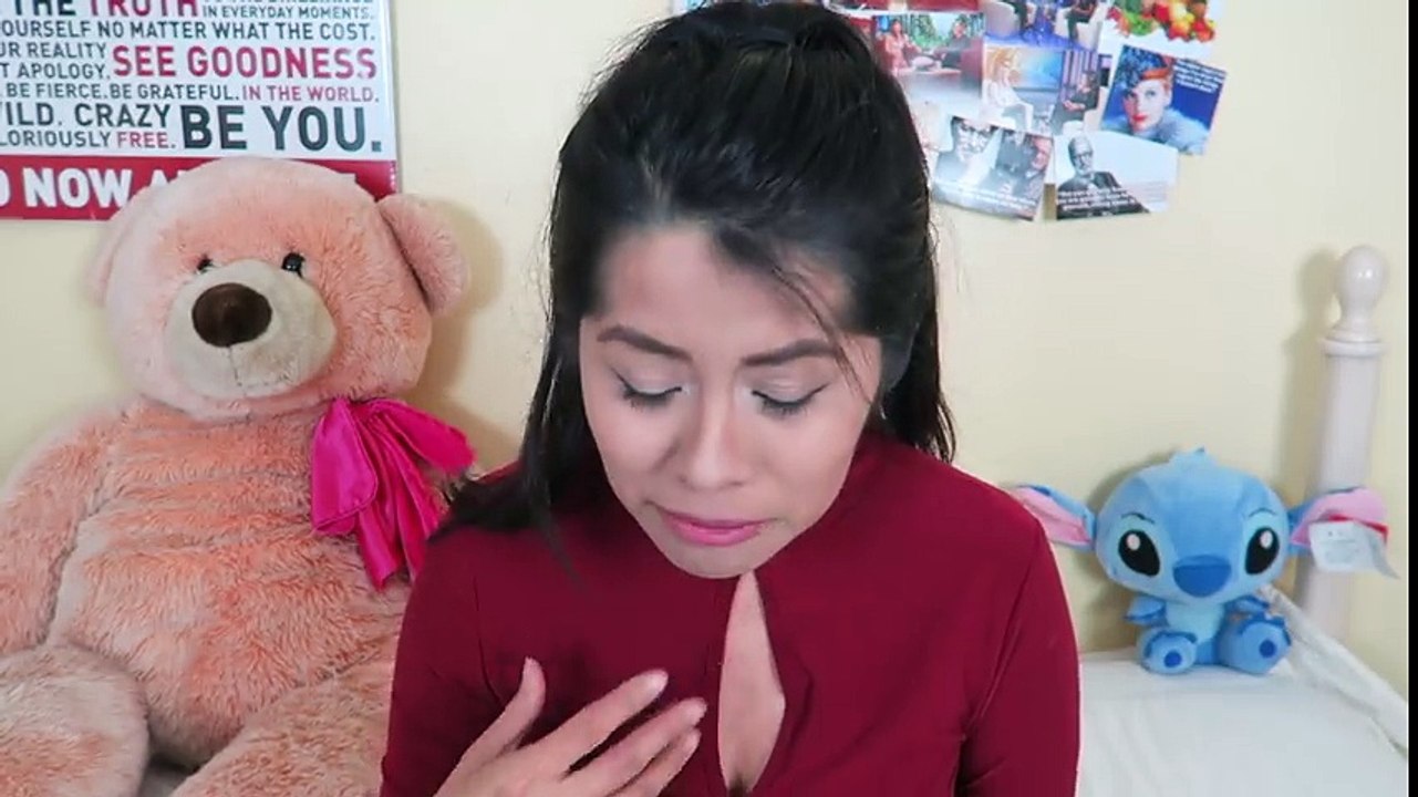 Woman with braces sniffs her own panties