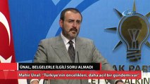 Mahir Ünal belgelerle ilgili soru almadan gitti!