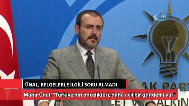 Mahir Ünal belgelerle ilgili soru almadan gitti!