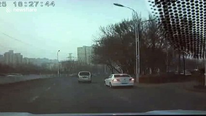Road-rage motorist forces van off road