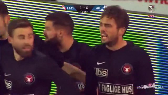 1-0 Jakob Poulsen Goal Denmark Superligaen - 04.12.2017 FC Midtjylland 1-0 Odense BK