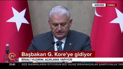 Başbakan Yıldırım Güney Kore'ye gidiyor