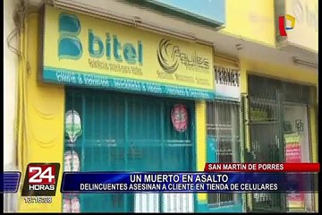 SMP: delincuentes asesinan a cliente en tienda de celulares