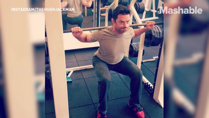 Watch Hugh Jackman transform into Wolverine in the gym