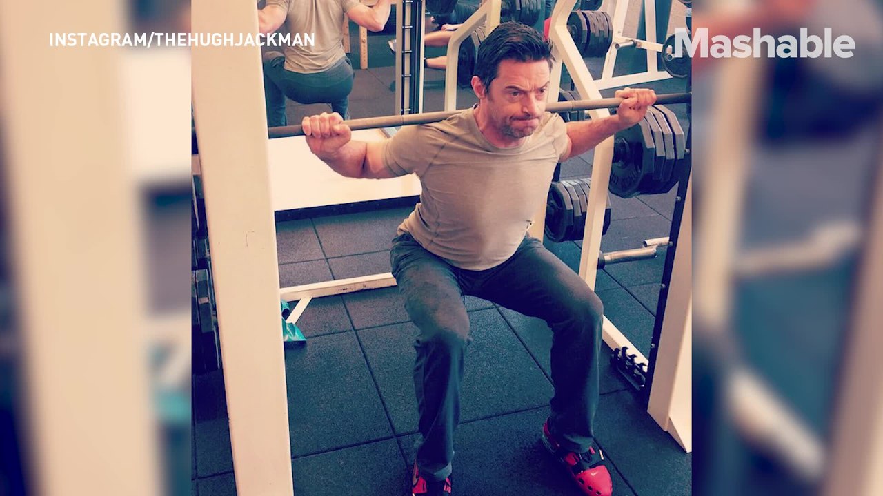 Watch Hugh Jackman transform into Wolverine in the gym