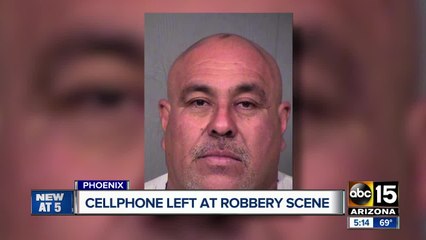 Man leaves cell phone at crime scene after committing robbery