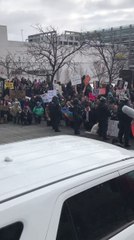 Riot Police Hold Protesters Back During Monument Protest in Salt Lake City
