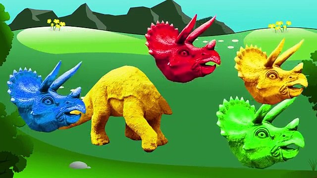 Learn Colors Squishy Dinosaur with Colorful Dinos Funny Cartoon for Kids Toddlers Babies KC Toys