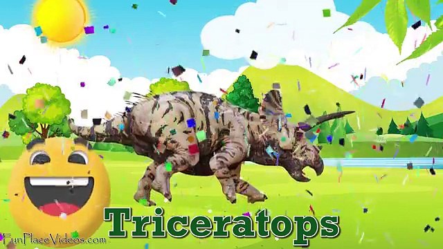 Learn Dinosaur Names Funny Wrong Heads Body T-Rex Allosaurus Triceratops Nursery Rhymes Kids Toy Fun