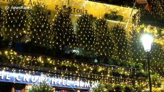 Britain's 'most festive pub' is decorated in 21,000 fairy lights for Christmas