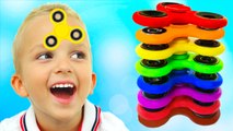 Funny Kids Magic Fidget Spinner on Toilet Family Fun Toys for Kids