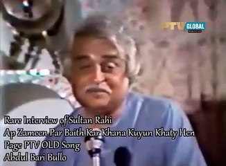 Rare Interview of Sultan Rahi