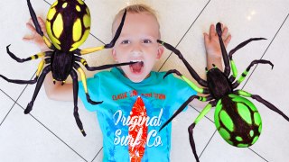 Learn Colors with Giant Spider, Finger Family Nursery Rhymes Song for kids