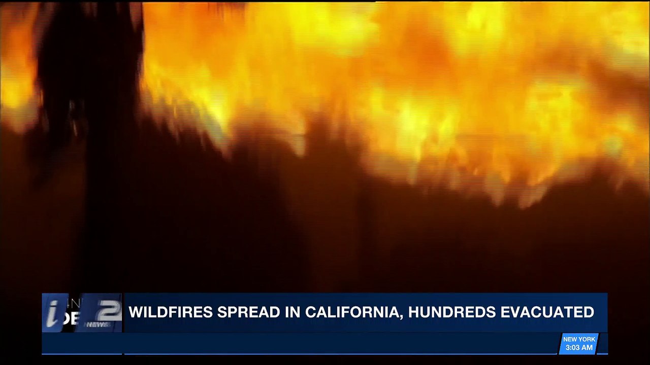 i24NEWS DESK | Wildfires spread in California, hundreds evacuated  | Tuesday, December 5th 2017