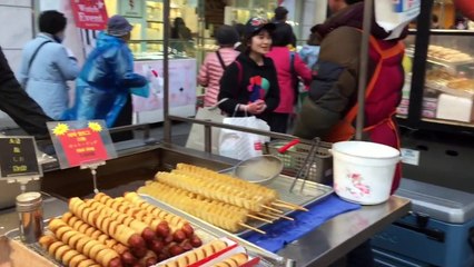 明洞の屋台で食べる！！！【換金は絶対ここ！】