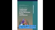 StoffstrÃ¶me und Kosten in den Bereichen Bauen und Wohnen (Konzept Nachhaltigkeit) (German Edition)