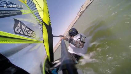 Female windsurfer breaks world speed record for second time